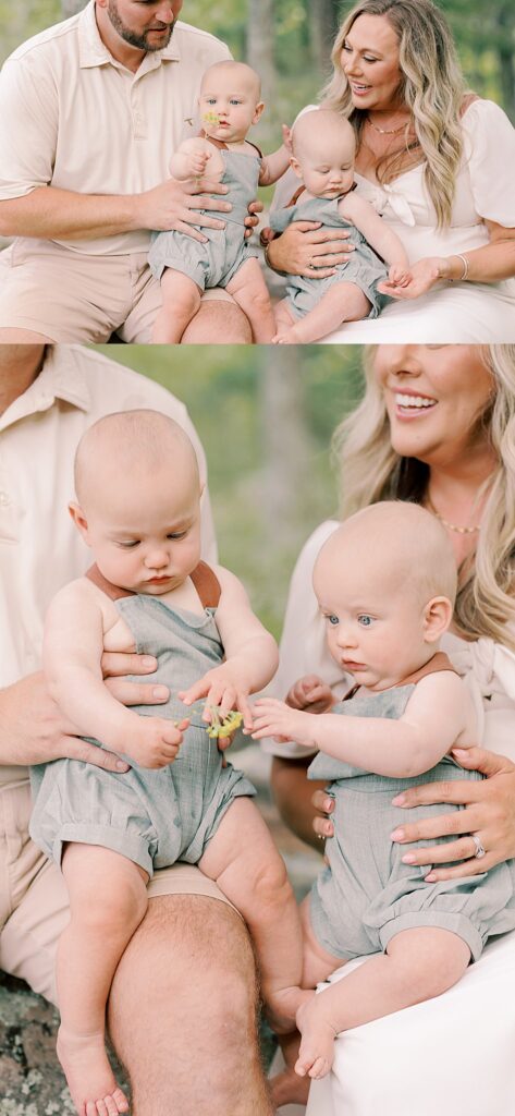 Outdoor spring family portraits in Georgia