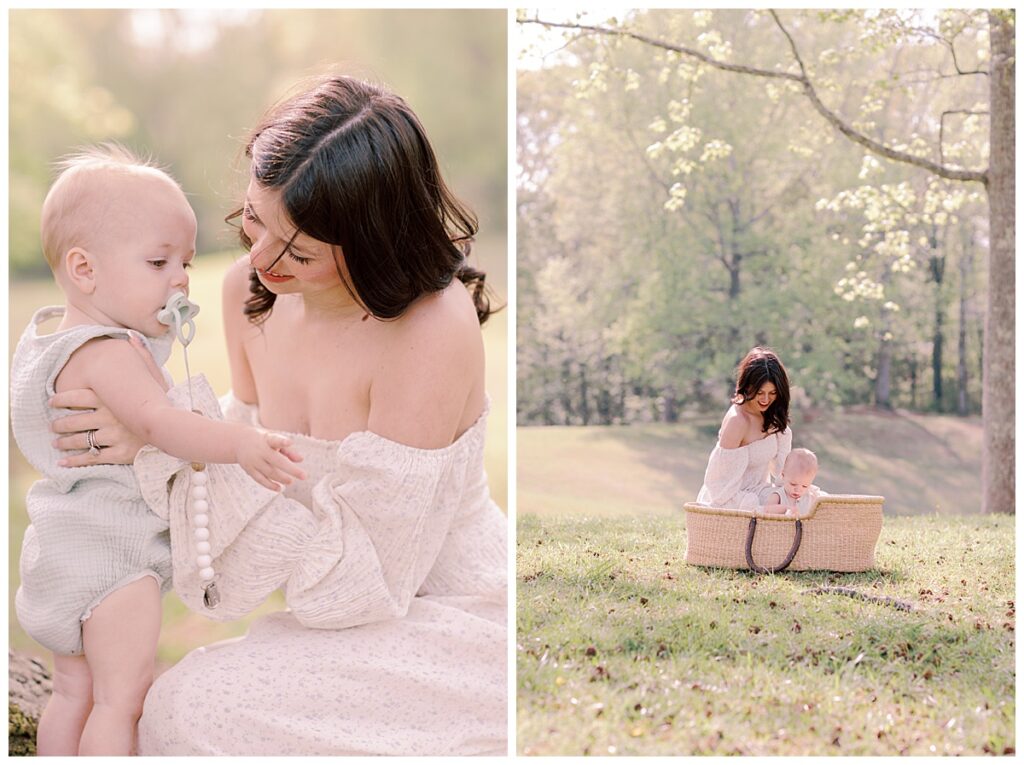 Elegant Mommy and Me Photography Dallas GA featuring client closet wardrobe.